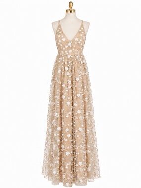 NWT Altar’d State Caledonia Floral Embroidered Maxi Bridal Wedding Gown Boho